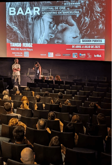 Función del festival de cine argentino BAAR con sala llena